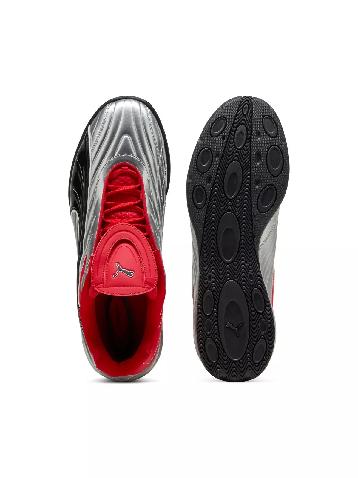 PUMA V-S2 Goalgetter "Silver/Red" Men's Shoe - 6