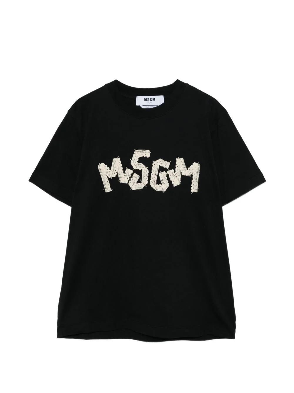 lace logo T-shirt - 1