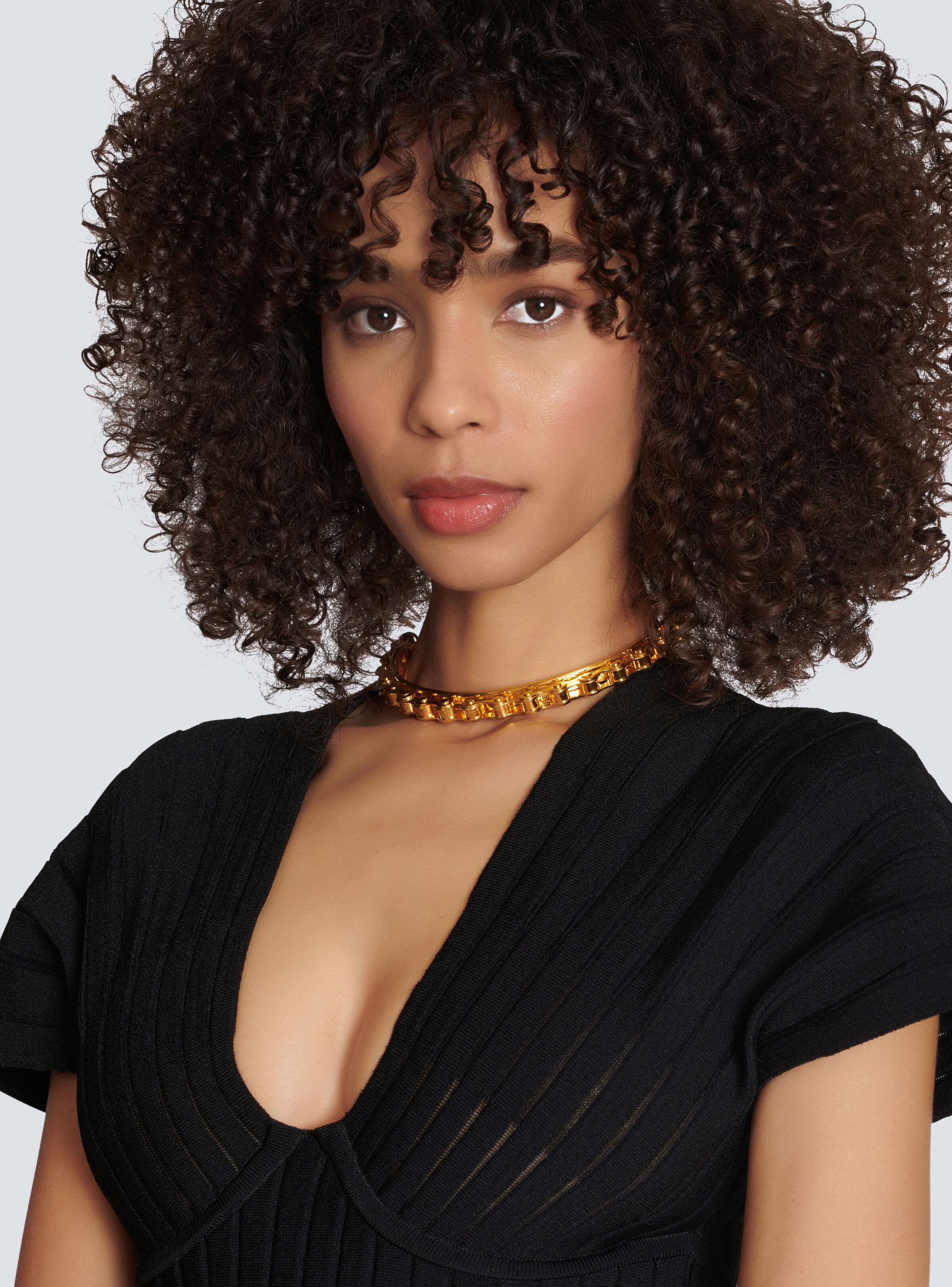 Brass biker chain necklace - 2