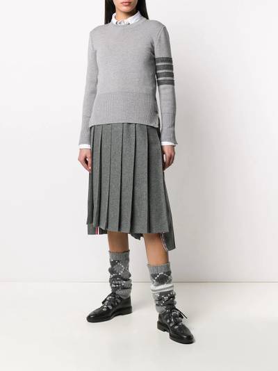 Thom Browne 4-Bar stripe Milano stitch pullover outlook