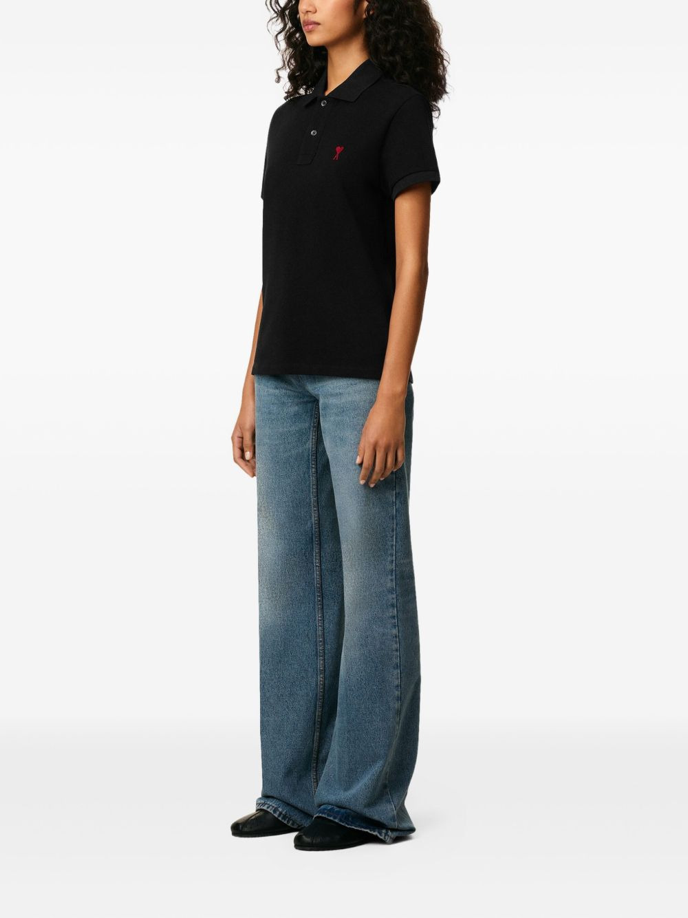 embroidered-heart polo shirt - 3