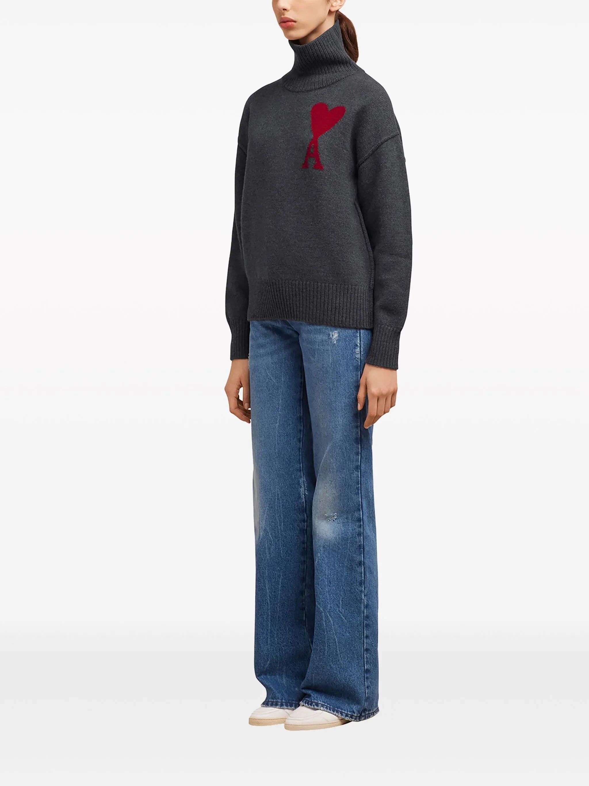 Intarsia-logo Wool Jumper - 3