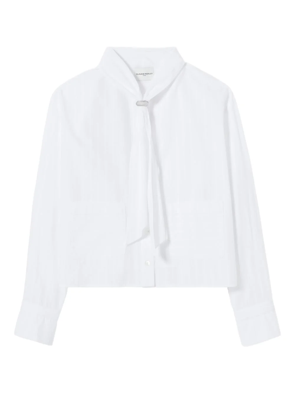 bow-detail pocket shirt - 1