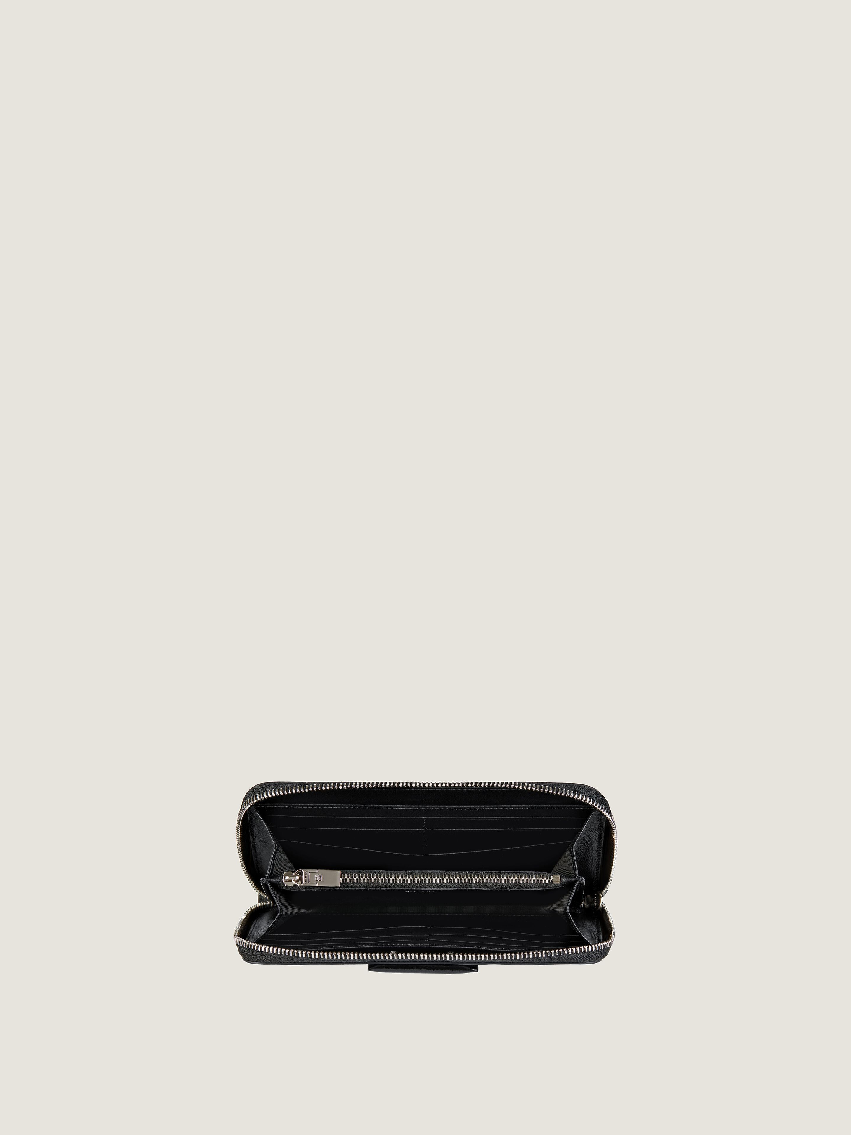 ANTIGONA ZIPPED WALLET IN BOX LEATHER - 4
