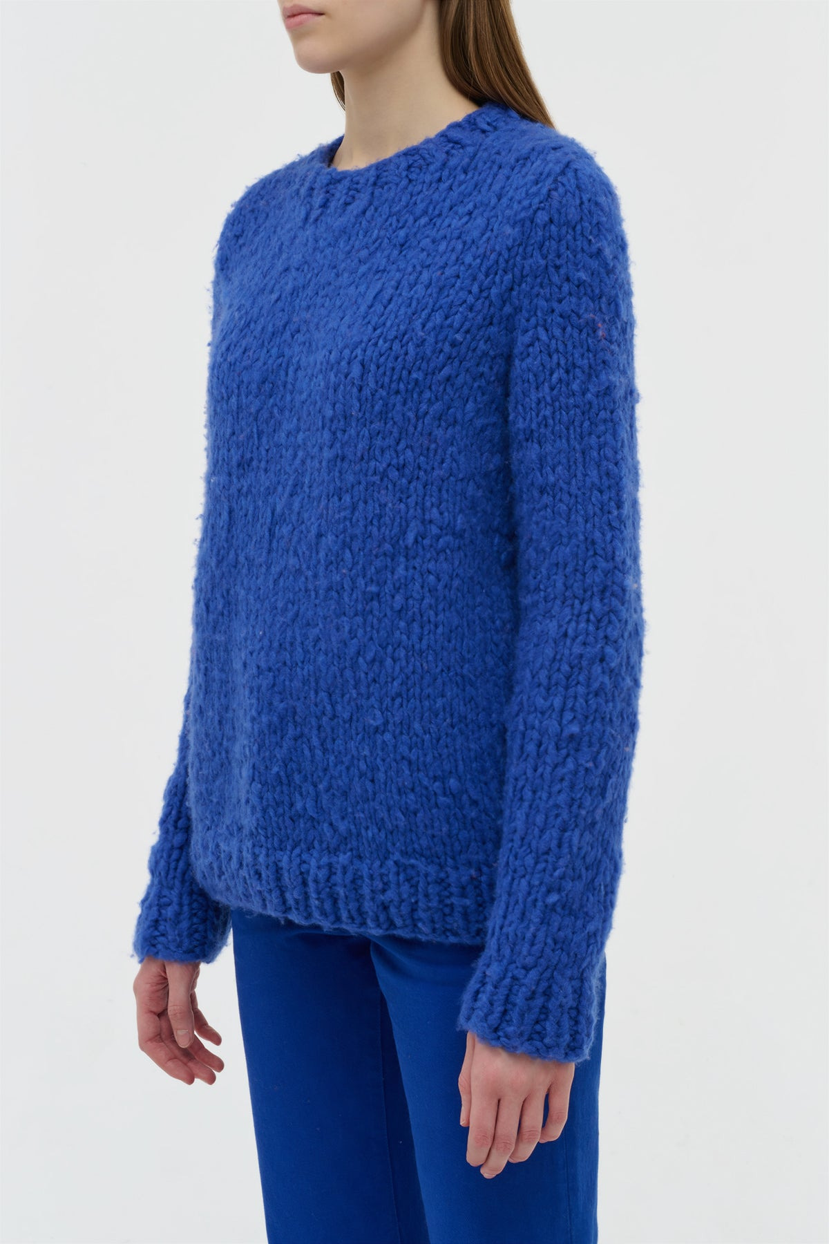 Lawrence Knit Sweater in Cobalt Welfat Cashmere - 3