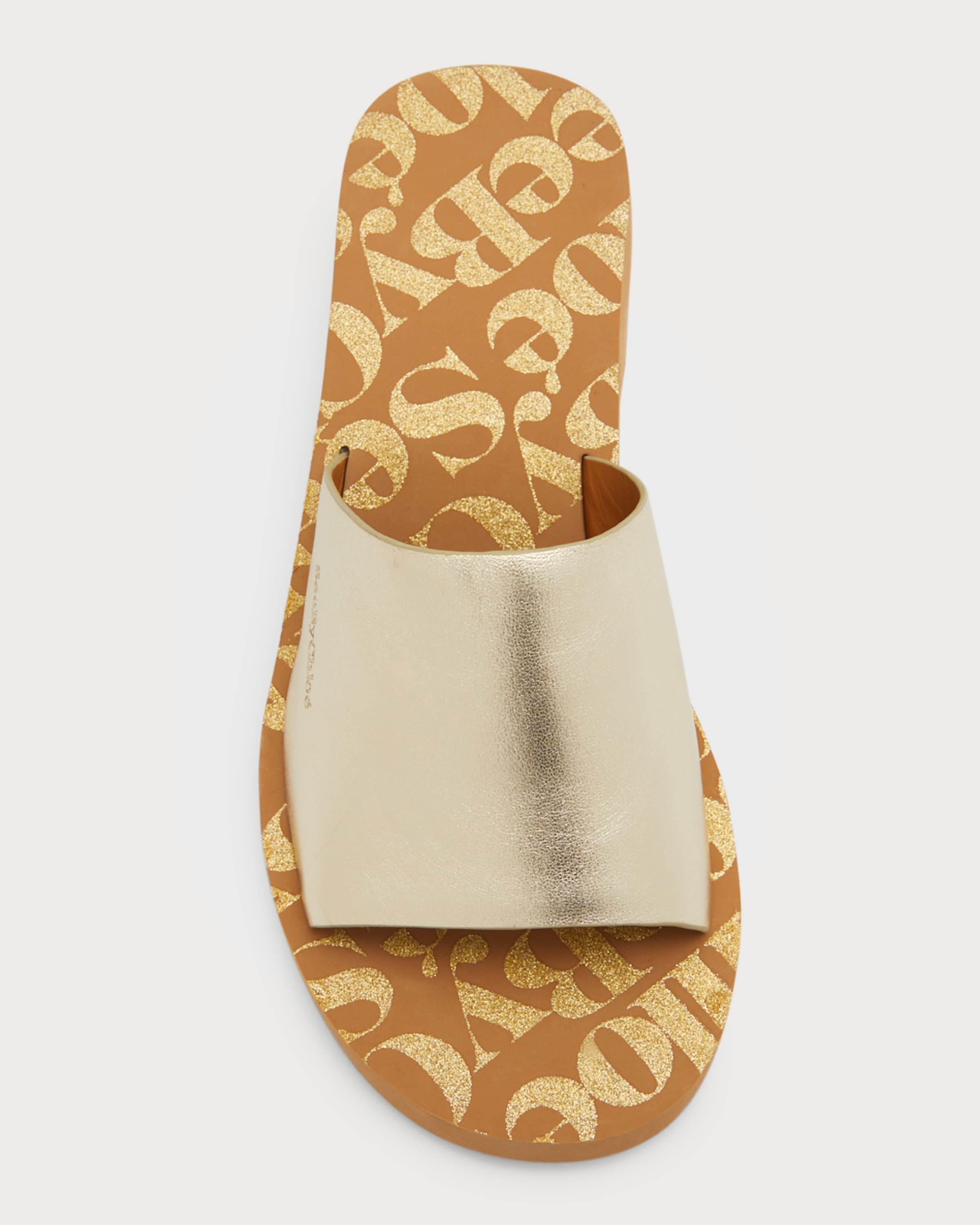 Essie Metallic Slide Sandals - 4