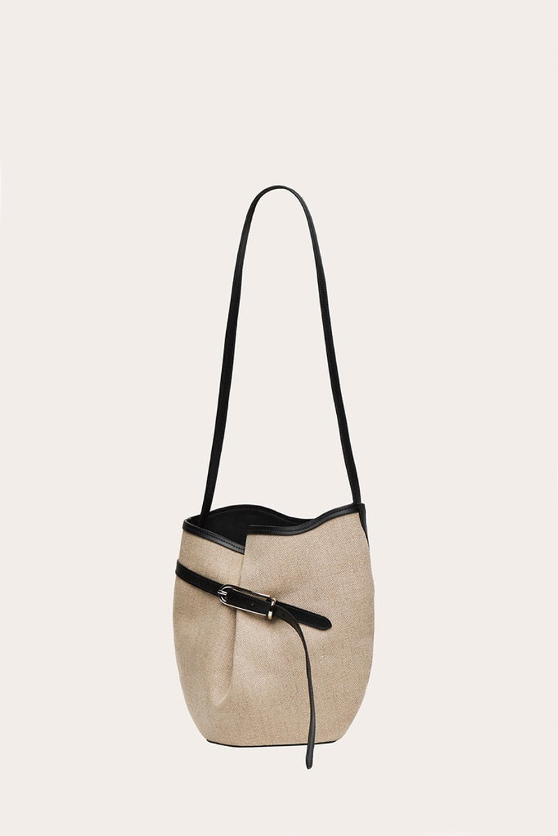 BELTED BUCKET BAG CANVAS 4