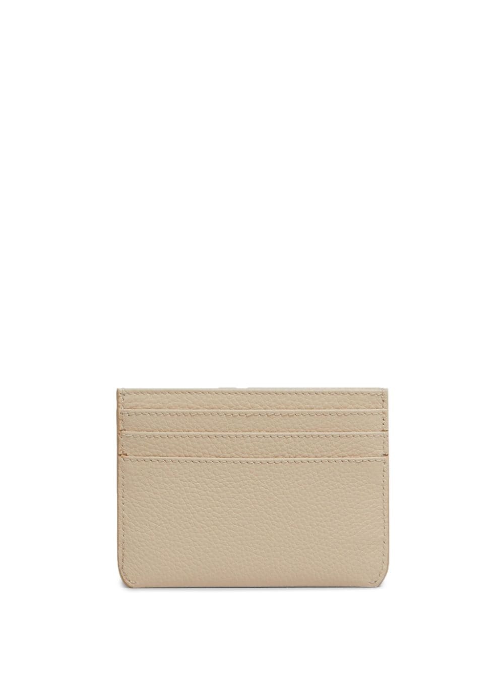 embroidered logo leather card holder - 2