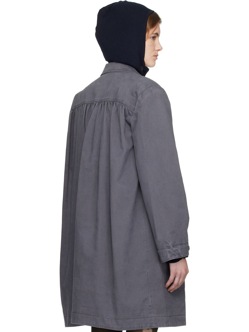 Gray Over Shirred Top Coat 3