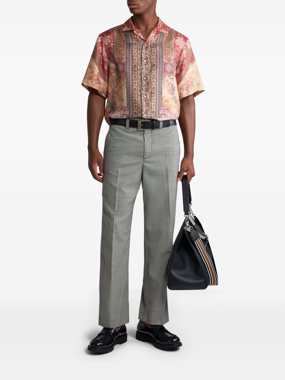houndstooth-pattern trousers - 2