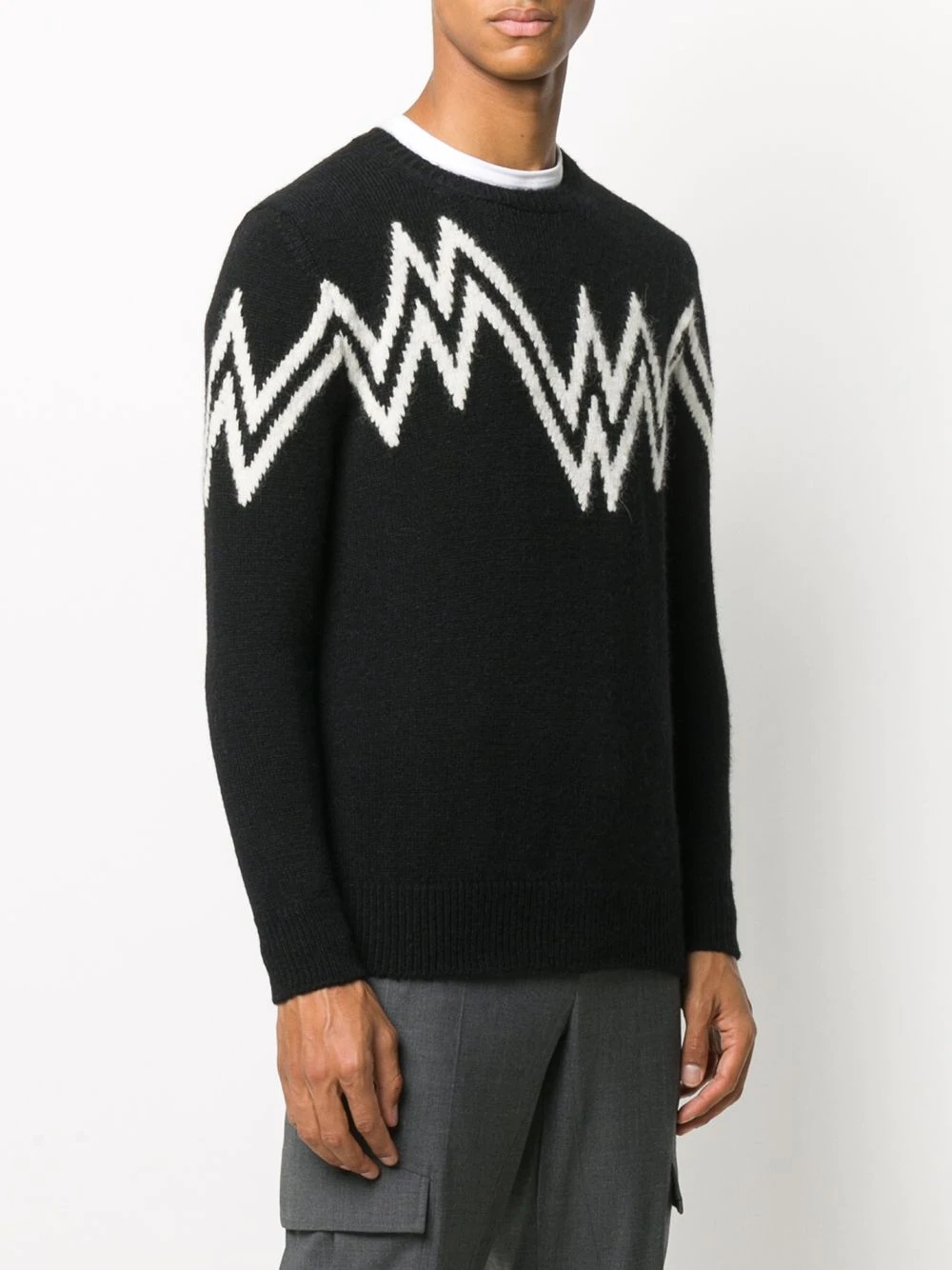 intarsia knit jumper - 3