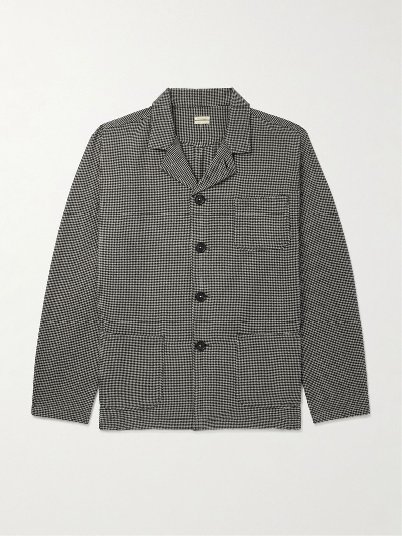 Florida Puppytooth Cotton Overshirt Gray 1
