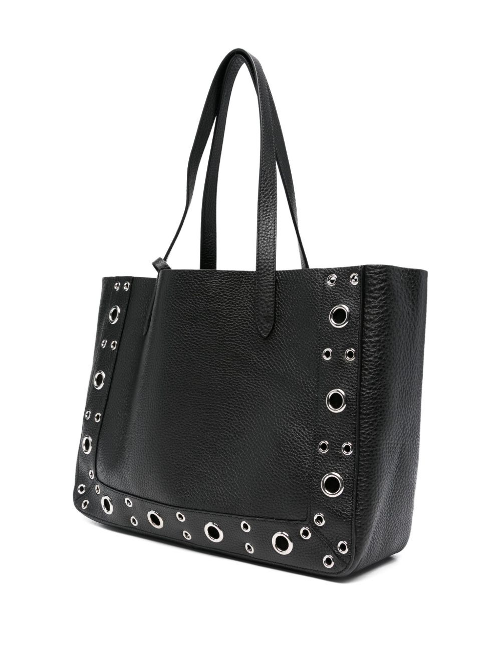 studded leather tote bag - 3