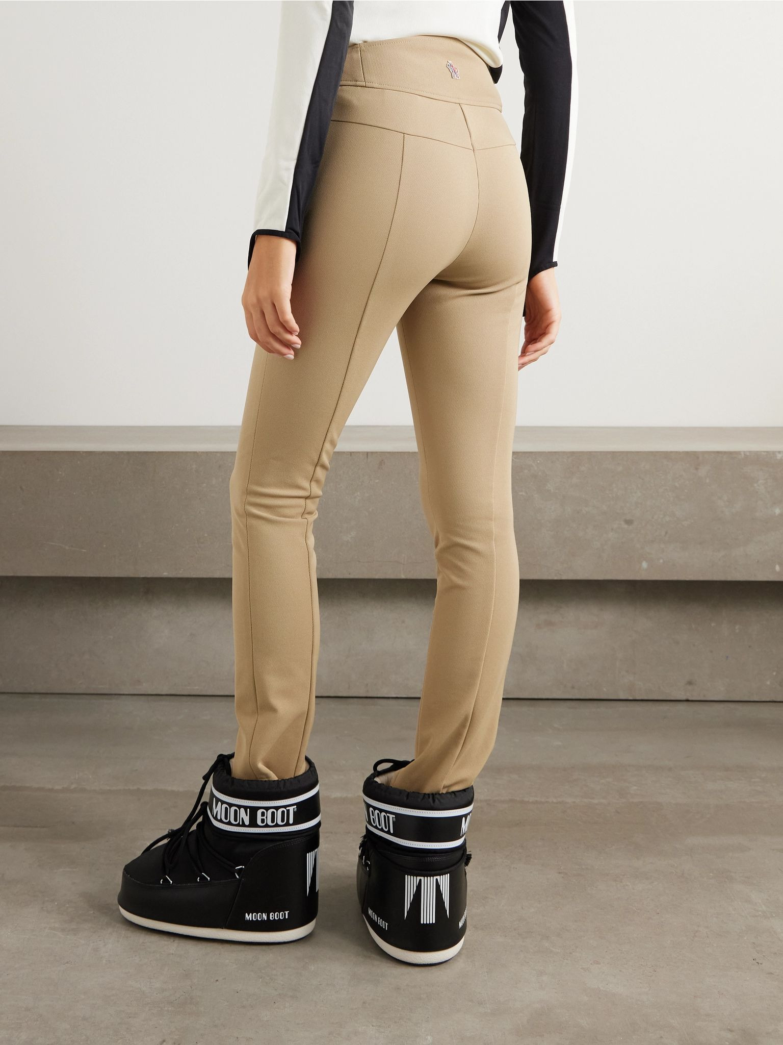 Tech-twill tapered ski pants Beige - 4