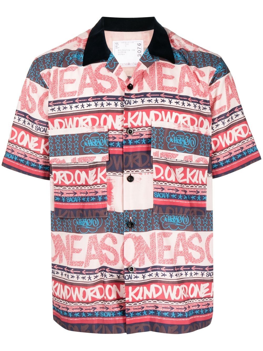 slogan-print short-sleeve shirt - 2