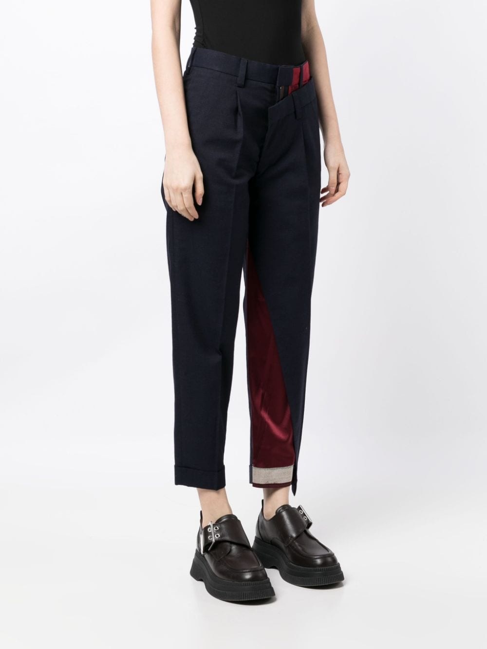 asymmetric tapered trousers - 3