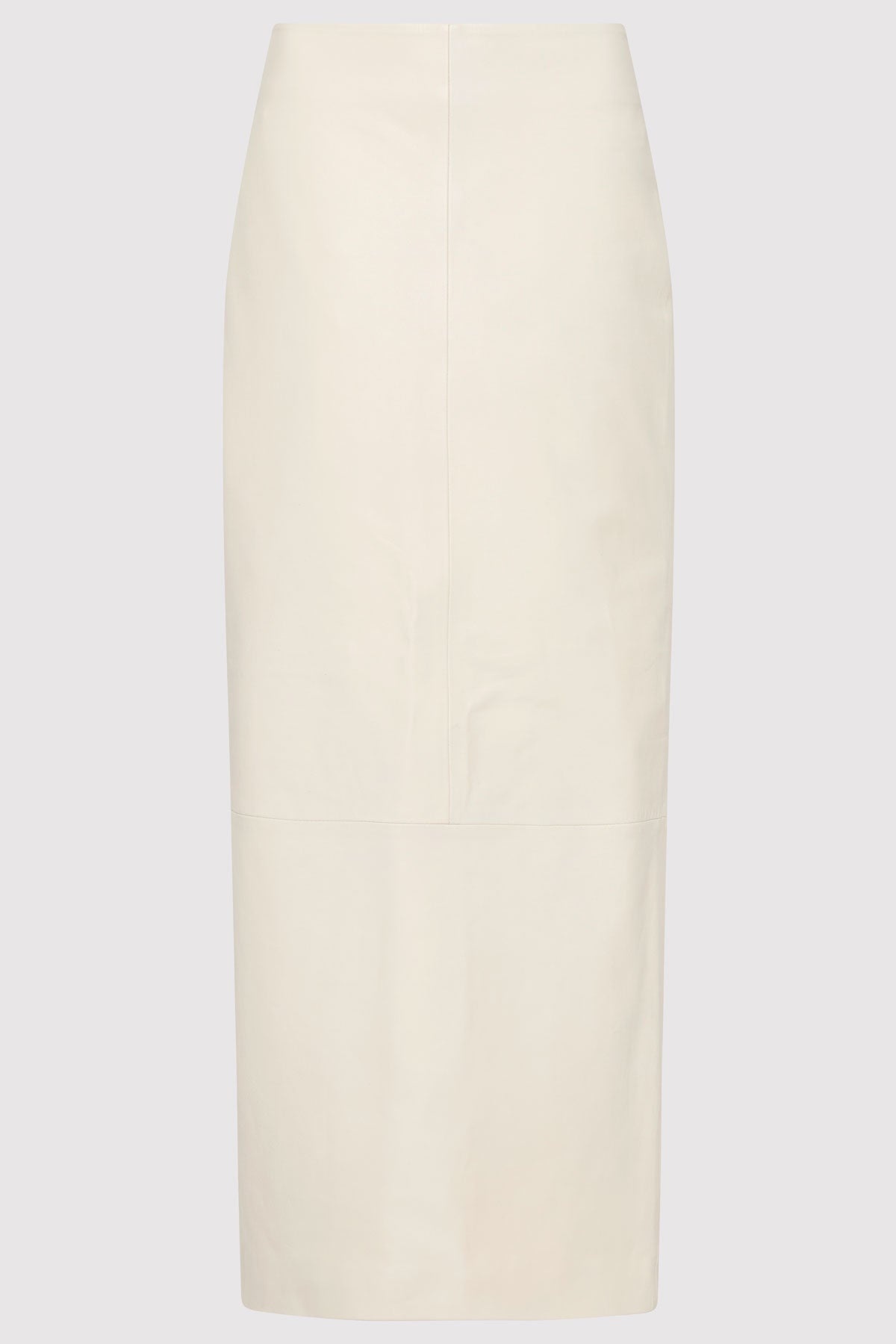 Leather Column Skirt - Tofu - 1