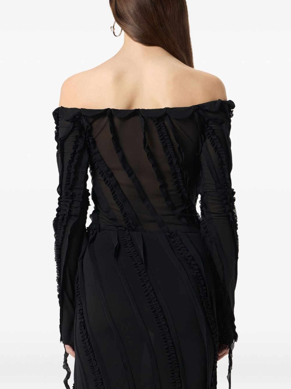 off-shoulder ruffled top - 5