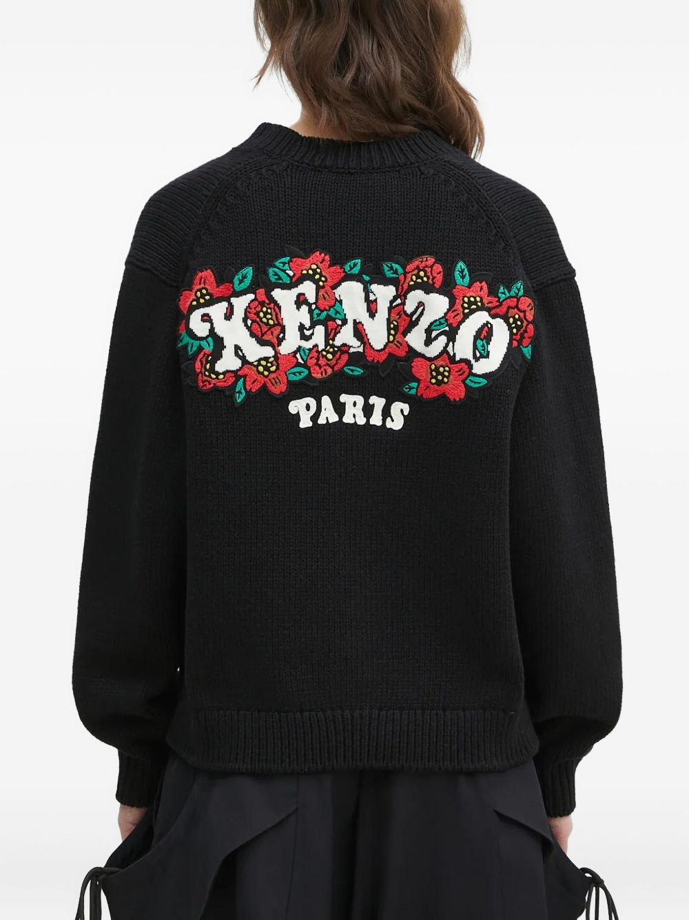"Kenzo Verdy Market" floral-embroidered cardigan - 4