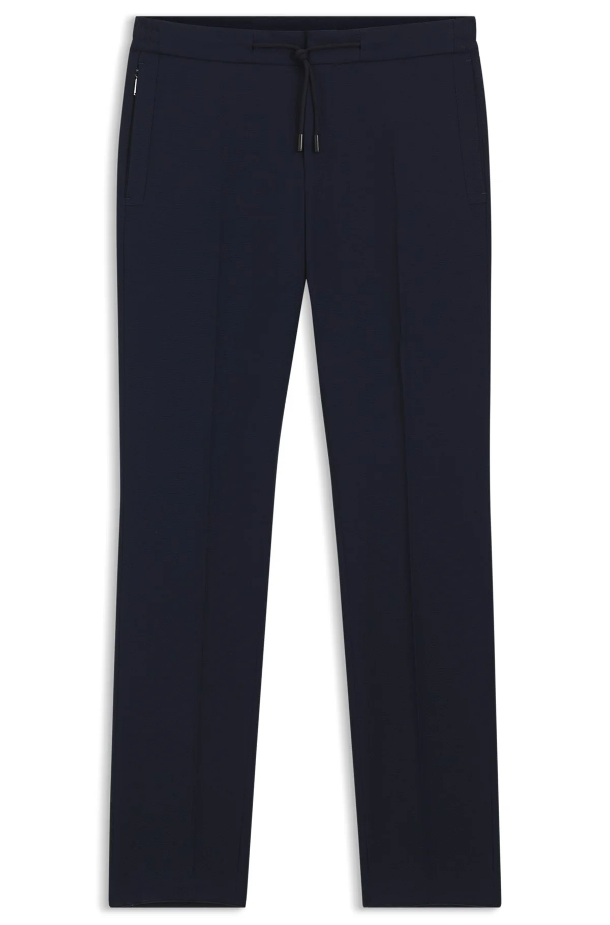 SLIM-FIT PANTS IN VIRGIN WOOL AND SILK - 1