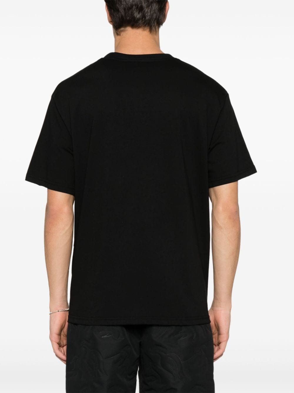 logo-embroidered cotton T-shirt - 4