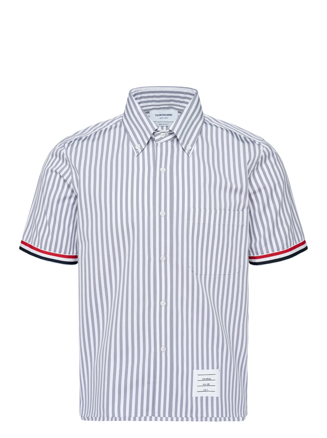 Straight Fit Short Sleeve Button-Down Shirt - 1