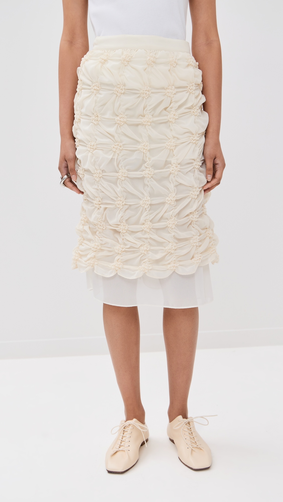Scrunched Chiffon Skirt - 6