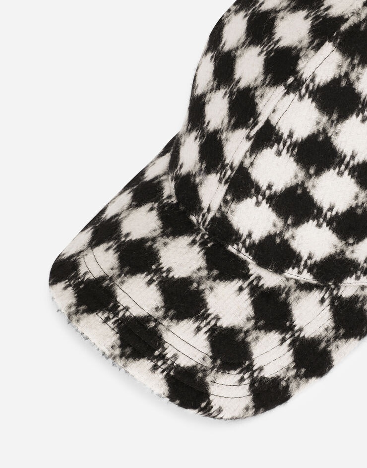 Checked wool baseball cap - 2