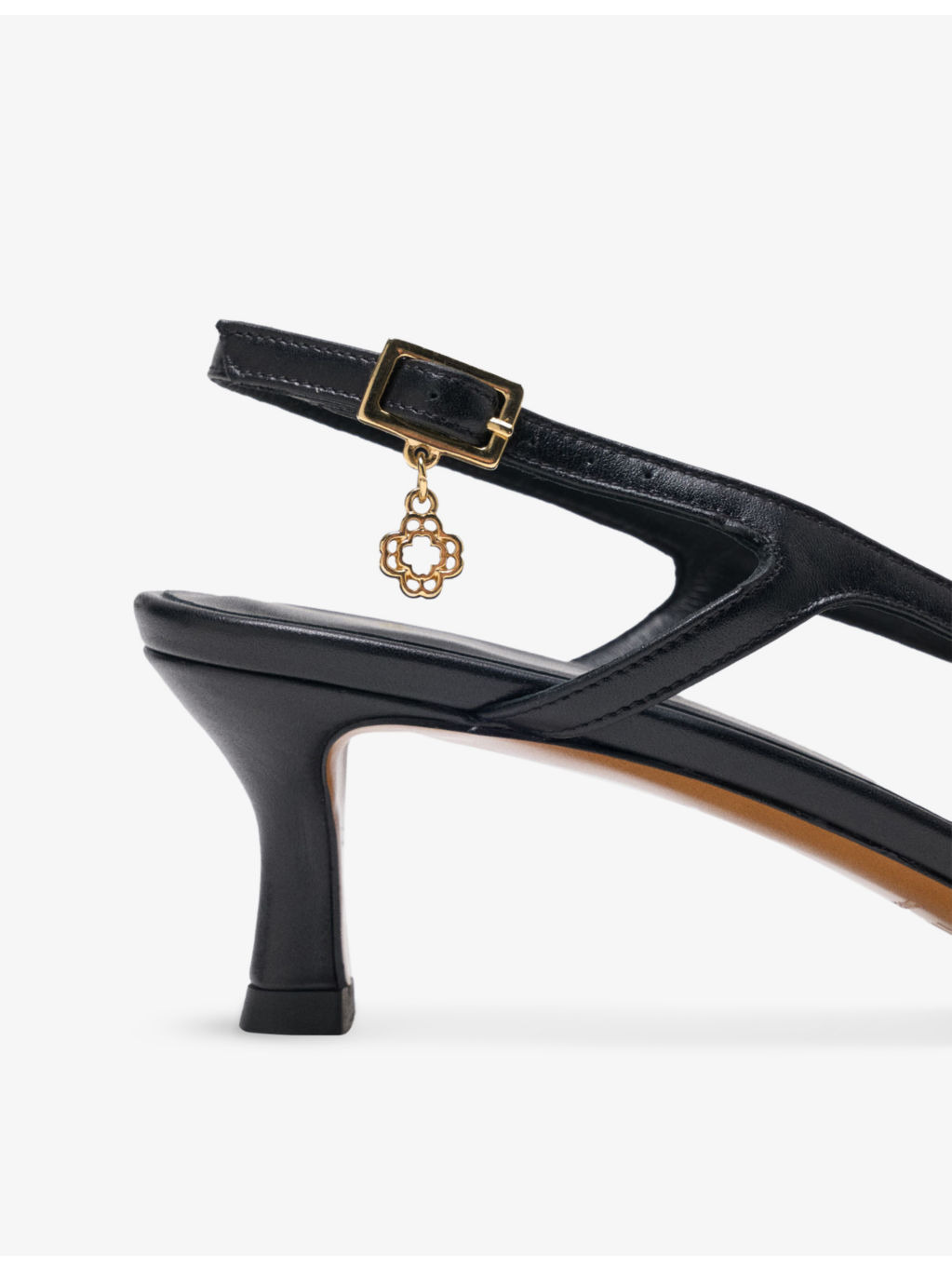 Kitten-Heel Leather Sling-Back Pumps - 4