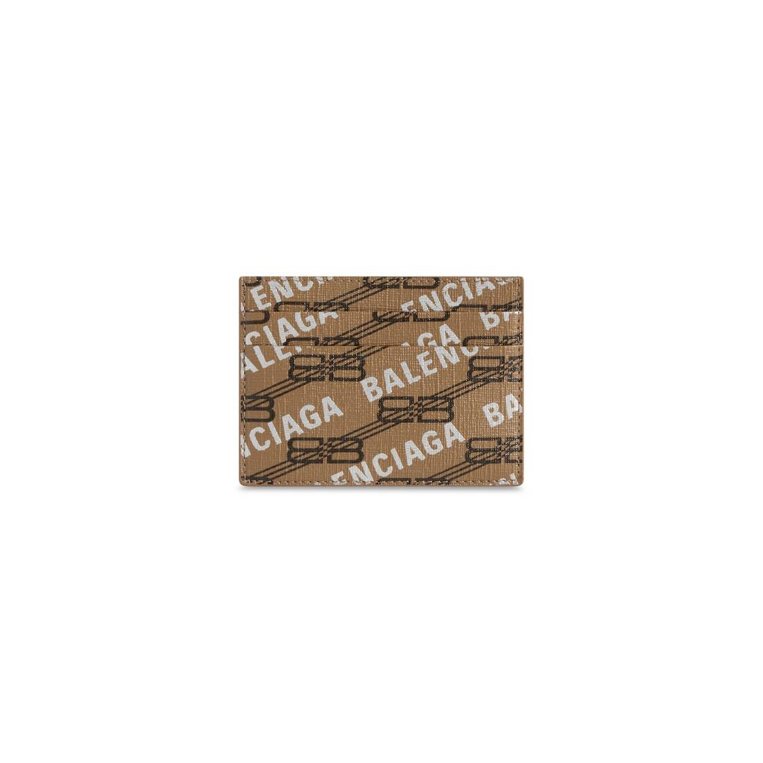 Signature Card Holder Bb Monogram Coated Canvas And Allover Logo in Beige - 1