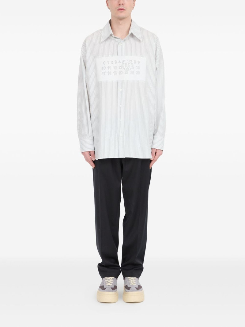 MM6 Maison Margiela striped button-up shirt outlook