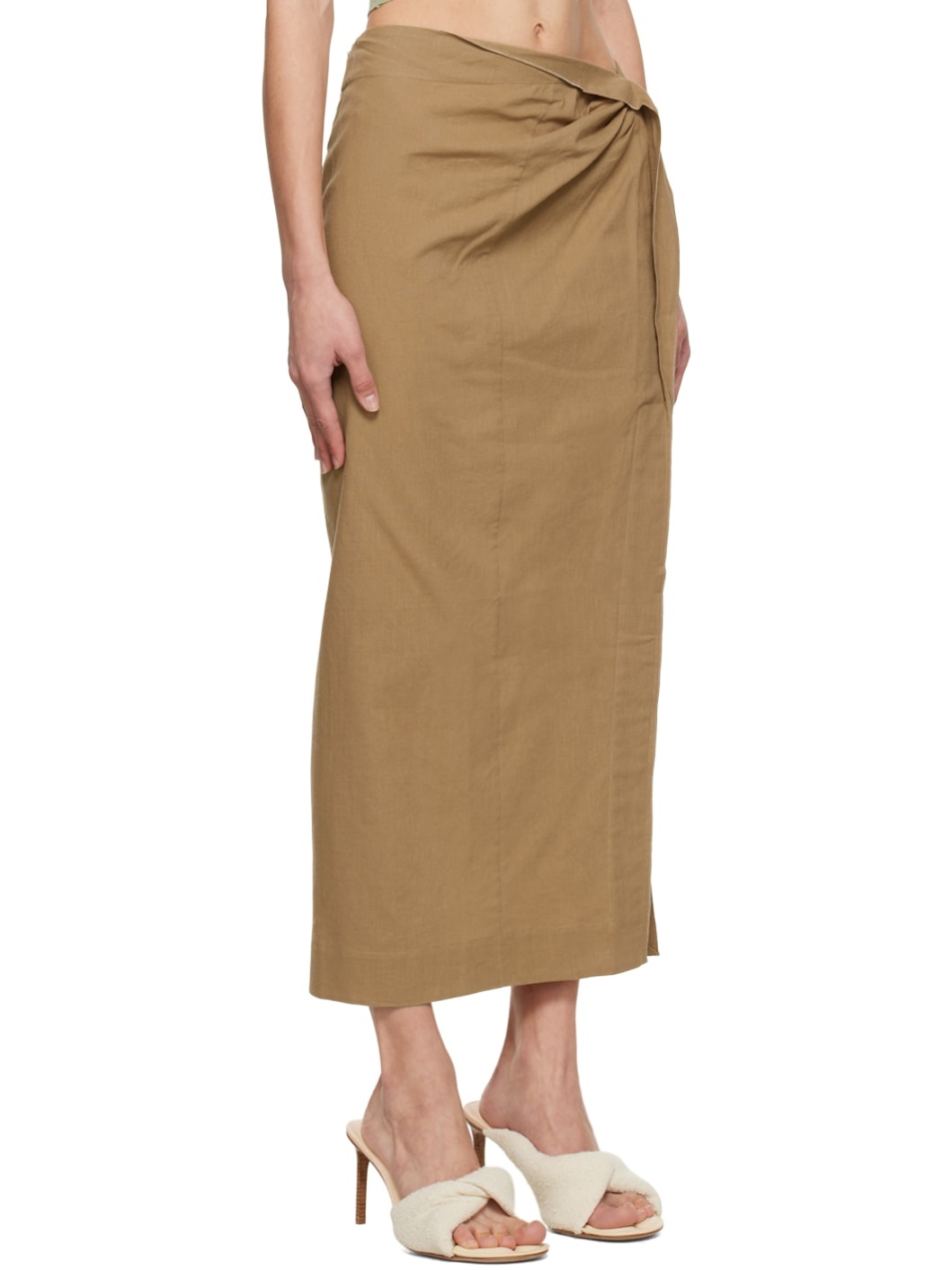 Beige Le Papier 'La Juve Draggiu' Maxi Skirt - 2