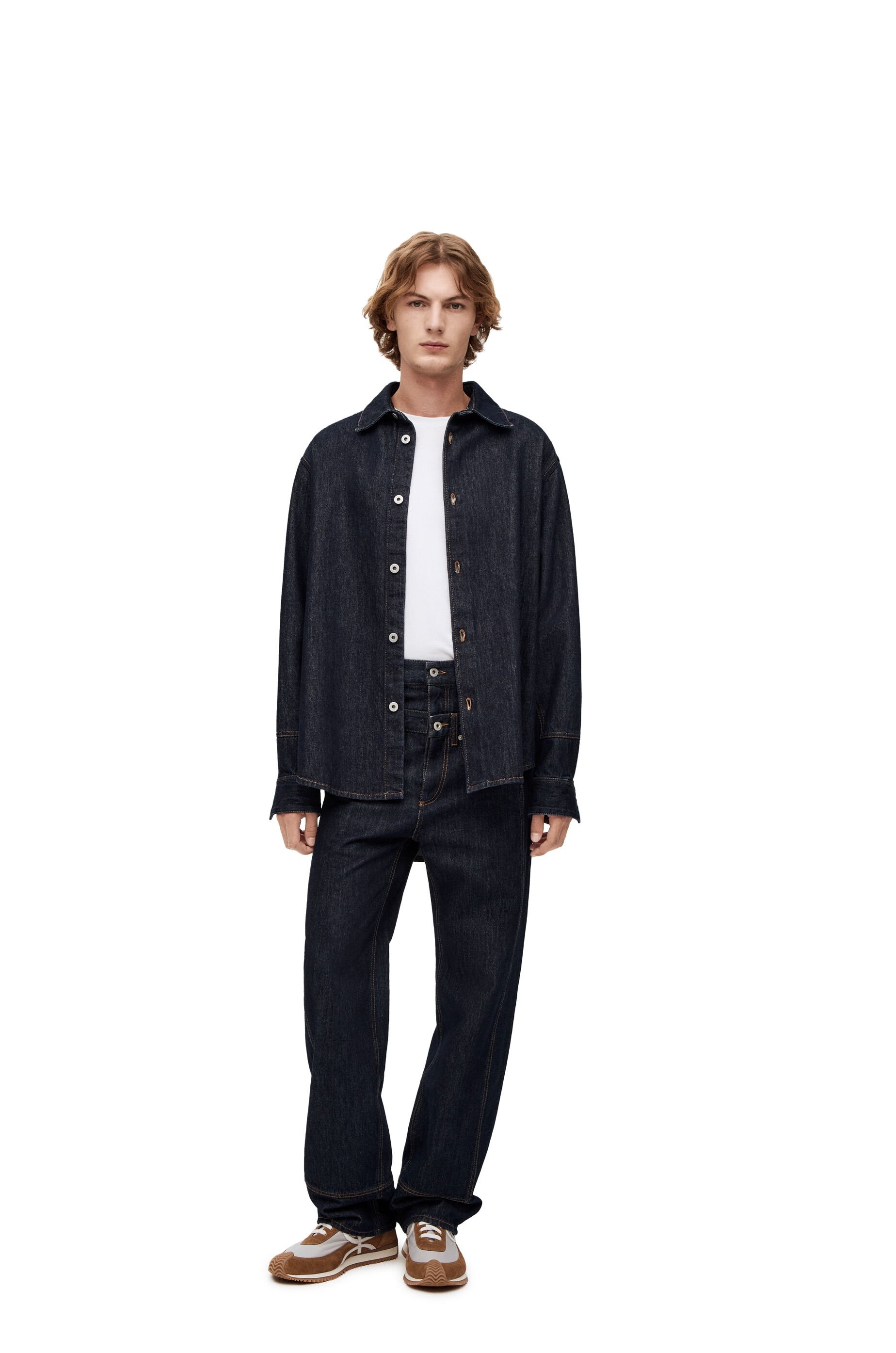 Trompe l'oeil overshirt in denim - 2