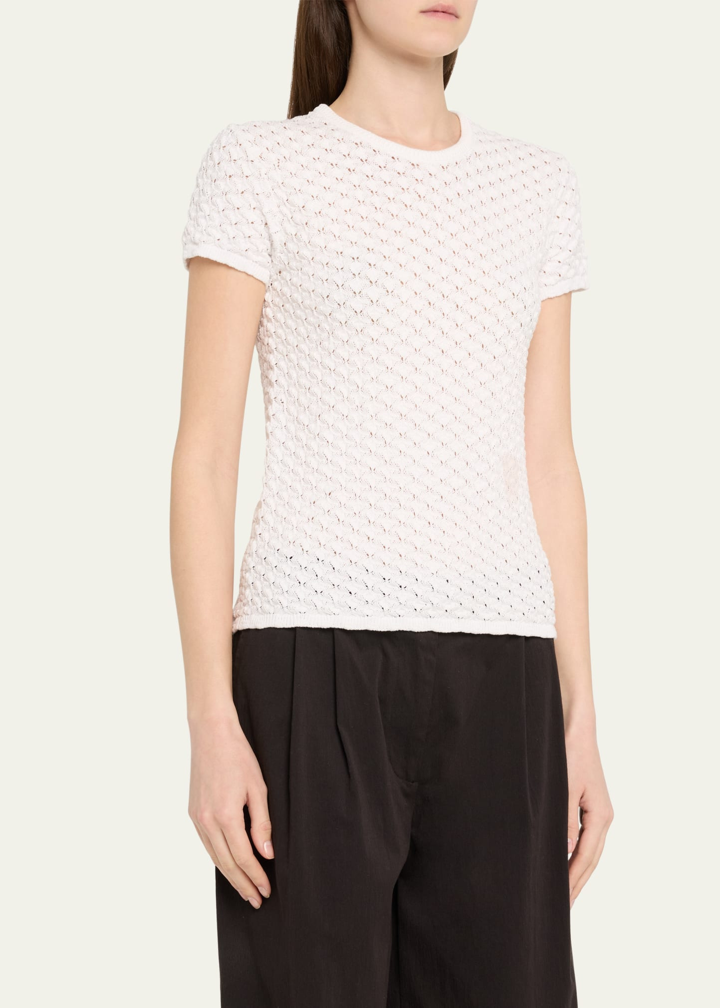Quincy Short-Sleeve Crochet Top - 4