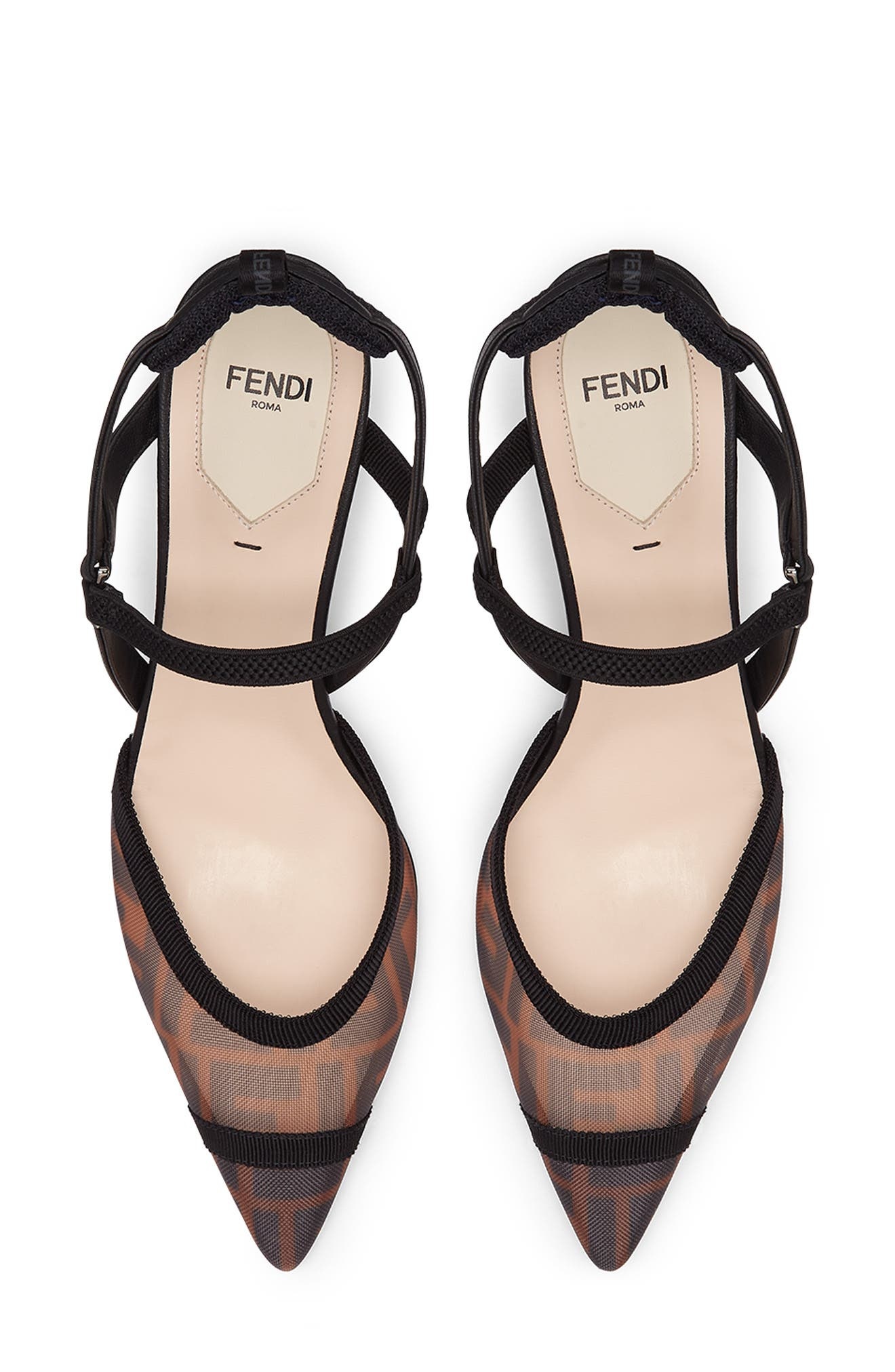 Fendi Colibrì Lite Pointed Toe Slingback Pump in Brown/Nero at Nordstrom - 3