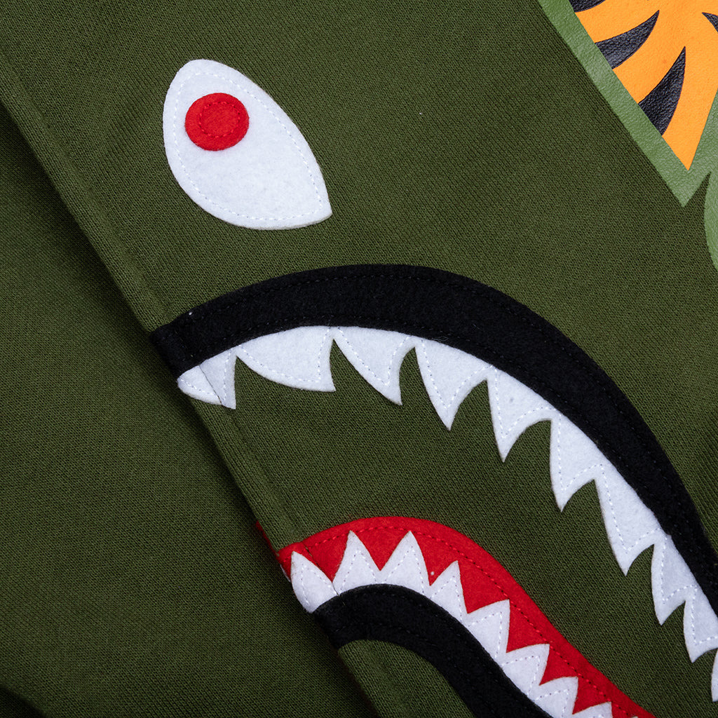 1ST SHARK FULL ZIP HOODIE - OLIVE DRAB - 3