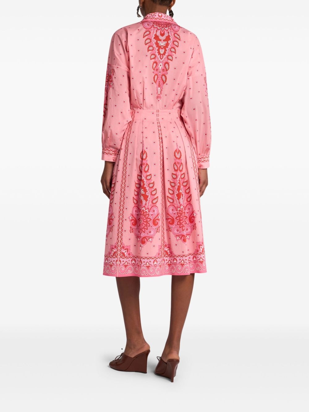 paisley-print shirt dress - 3