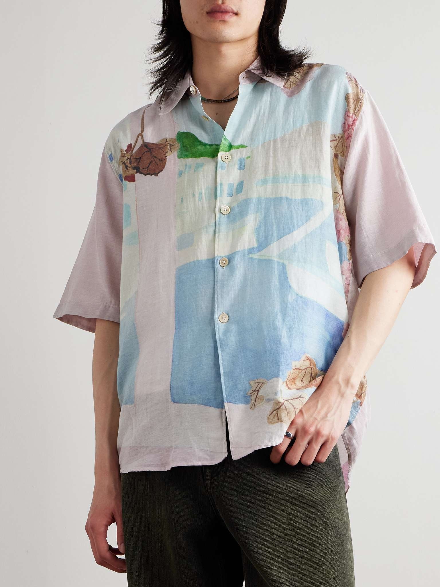 Beyond Printed Cotton and Silk-Blend Shirt - 3