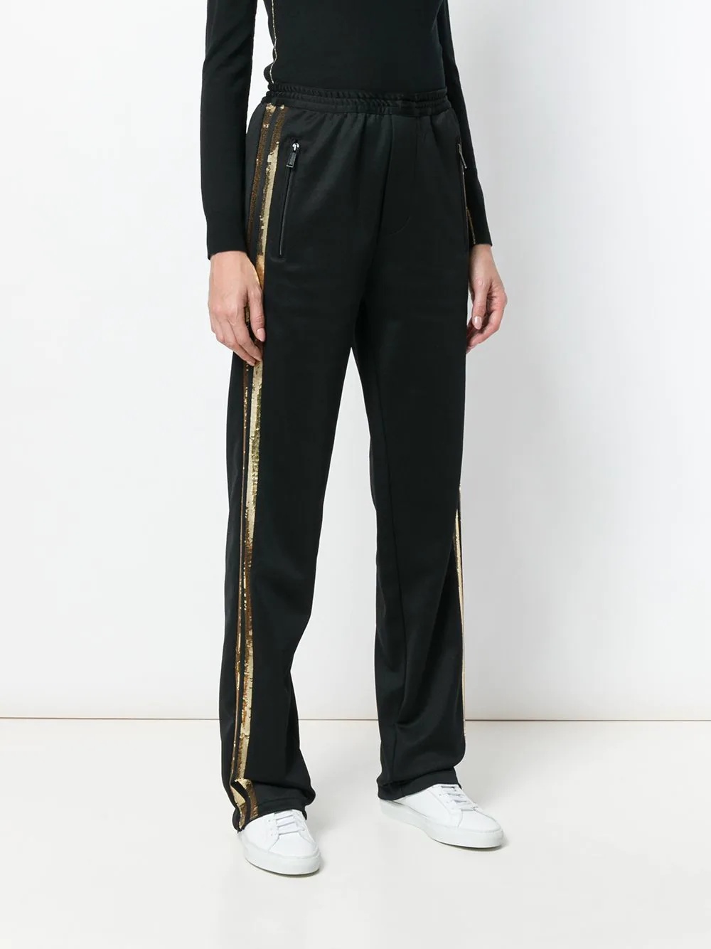 sequin embellished track pants - 3