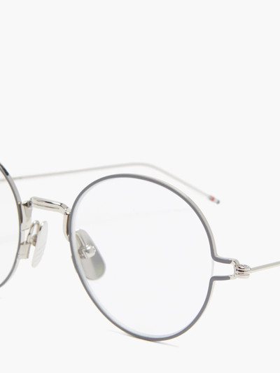 Thom Browne Round metal glasses outlook