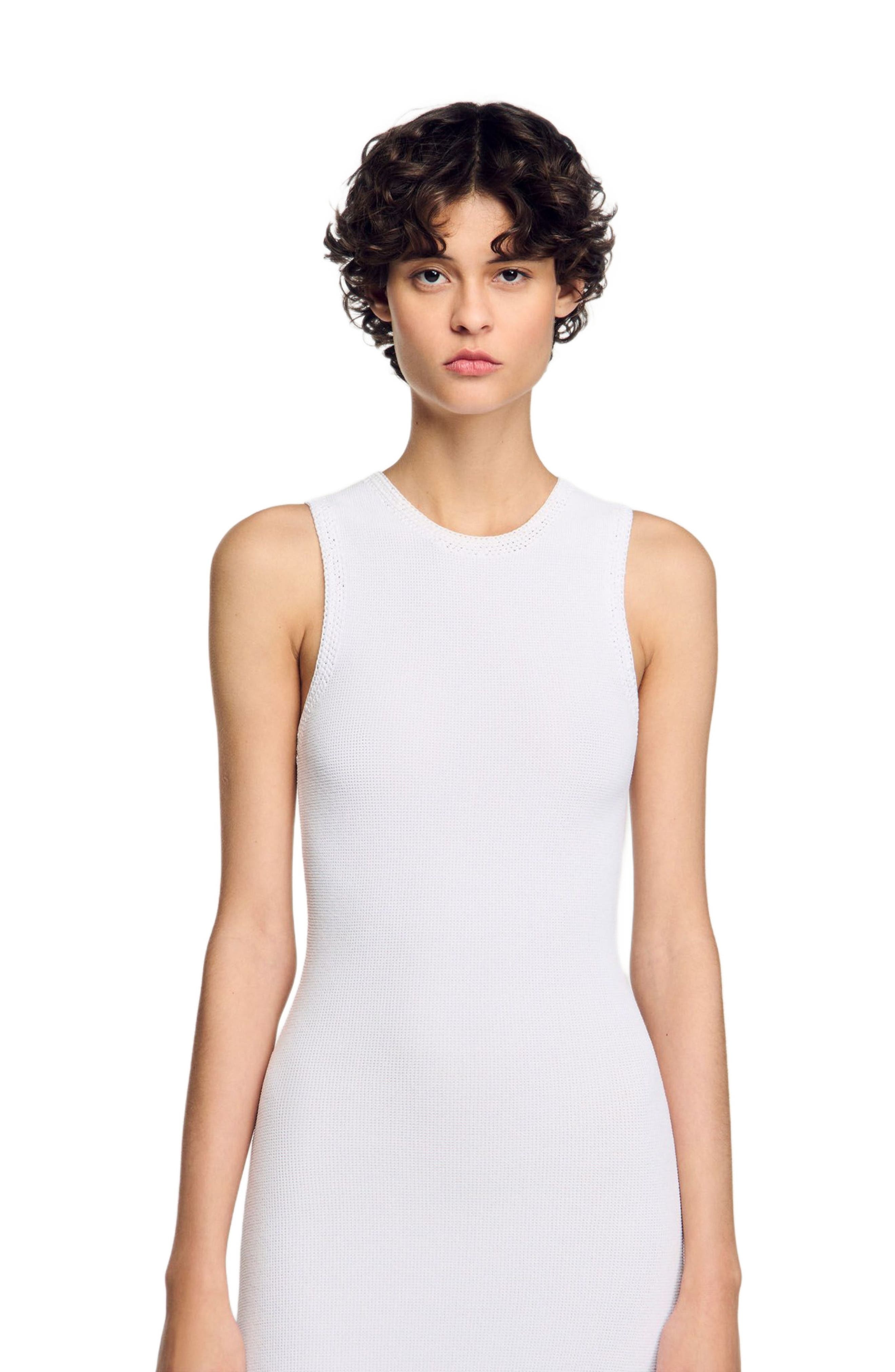 SANDRO Fringed crochet maxi dress in White at Nordstrom - 3