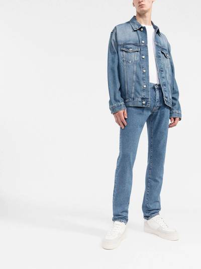 Off-White logo-print straight-leg jeans outlook