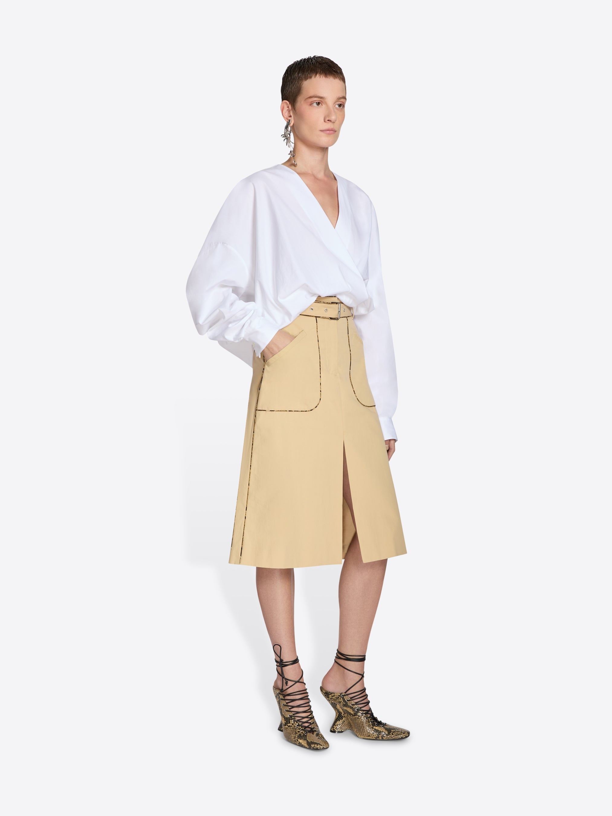 BELTED SKIRT - 3