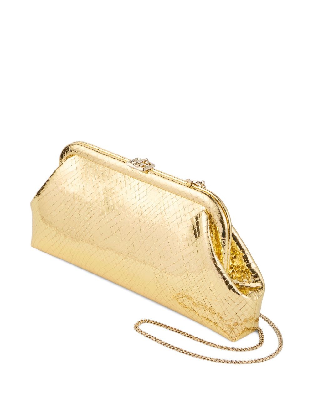 metallic textured clutch bag - 3