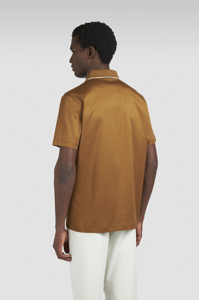 AQUA TOUCH COTTON POLO SHIRT WITH MICRO PATTERN DETAIL ON THE COLLAR 3