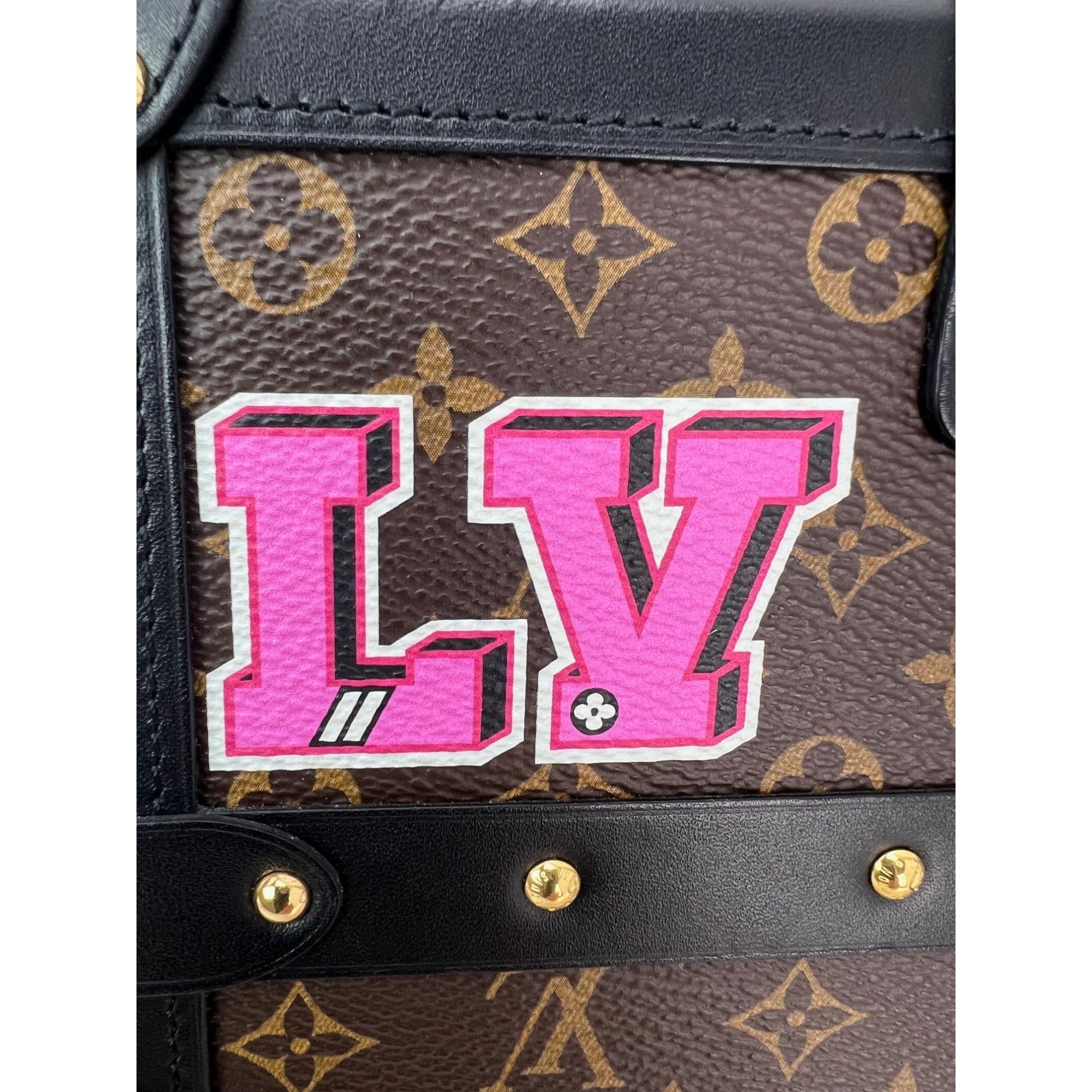 Louis Vuitton Petite Malle Patches Monogram Crossbody Clutch Bag Limited Edition RARE - 11