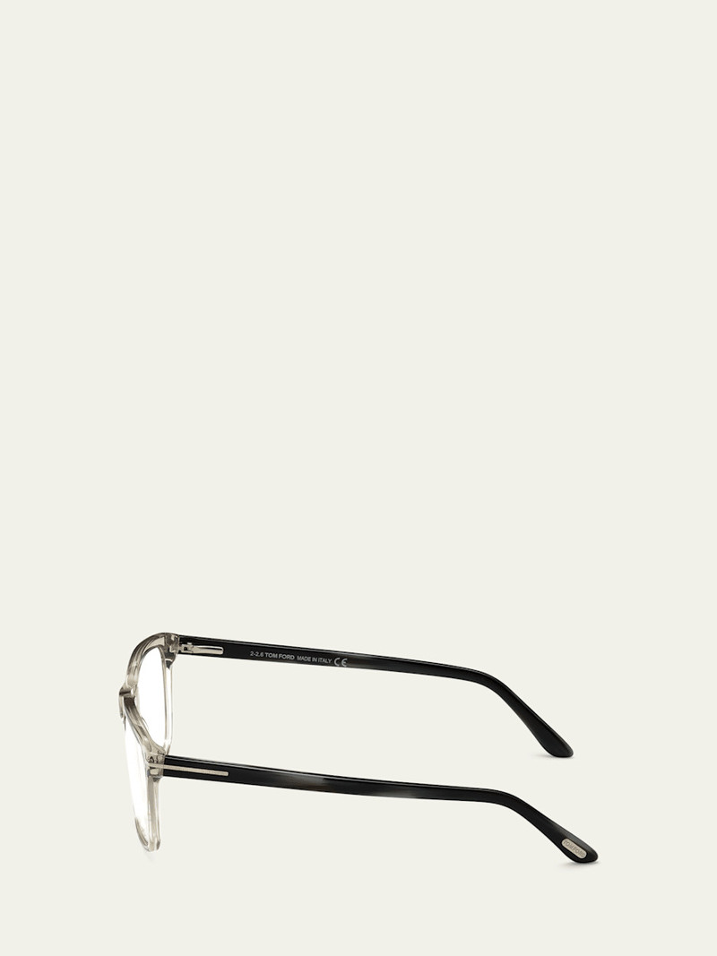 TOM FORD Square Acetate Optical Glasses, Gray outlook