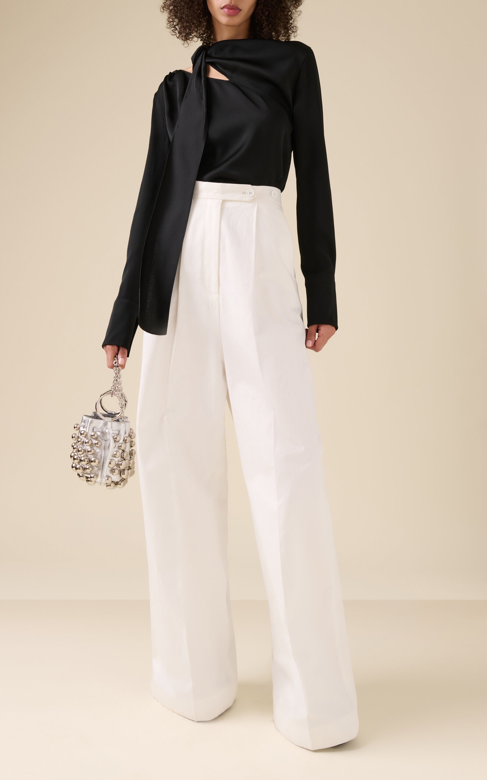 Bow Draped Top black - 3