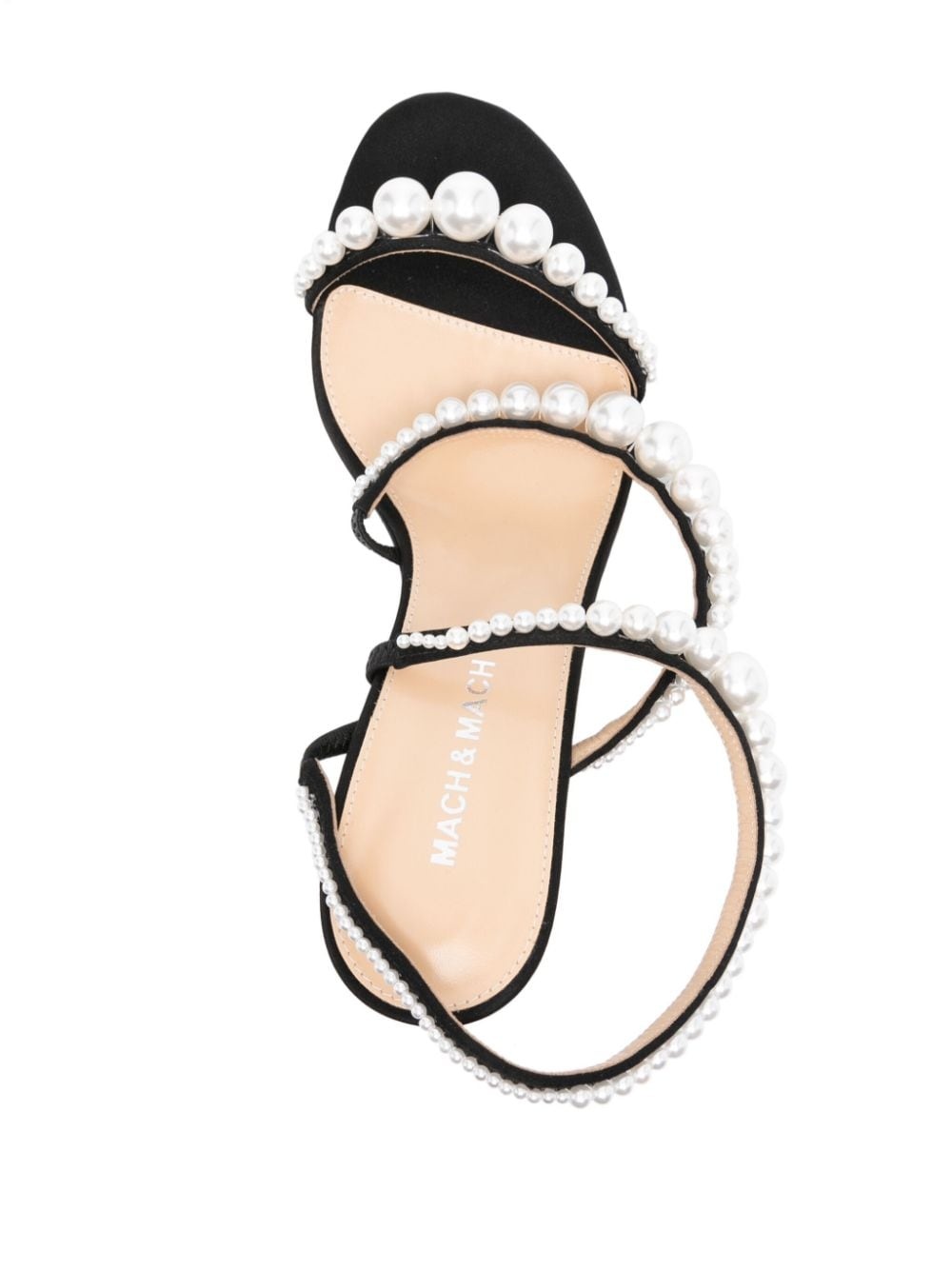 80mm faux-pearl sandals - 4