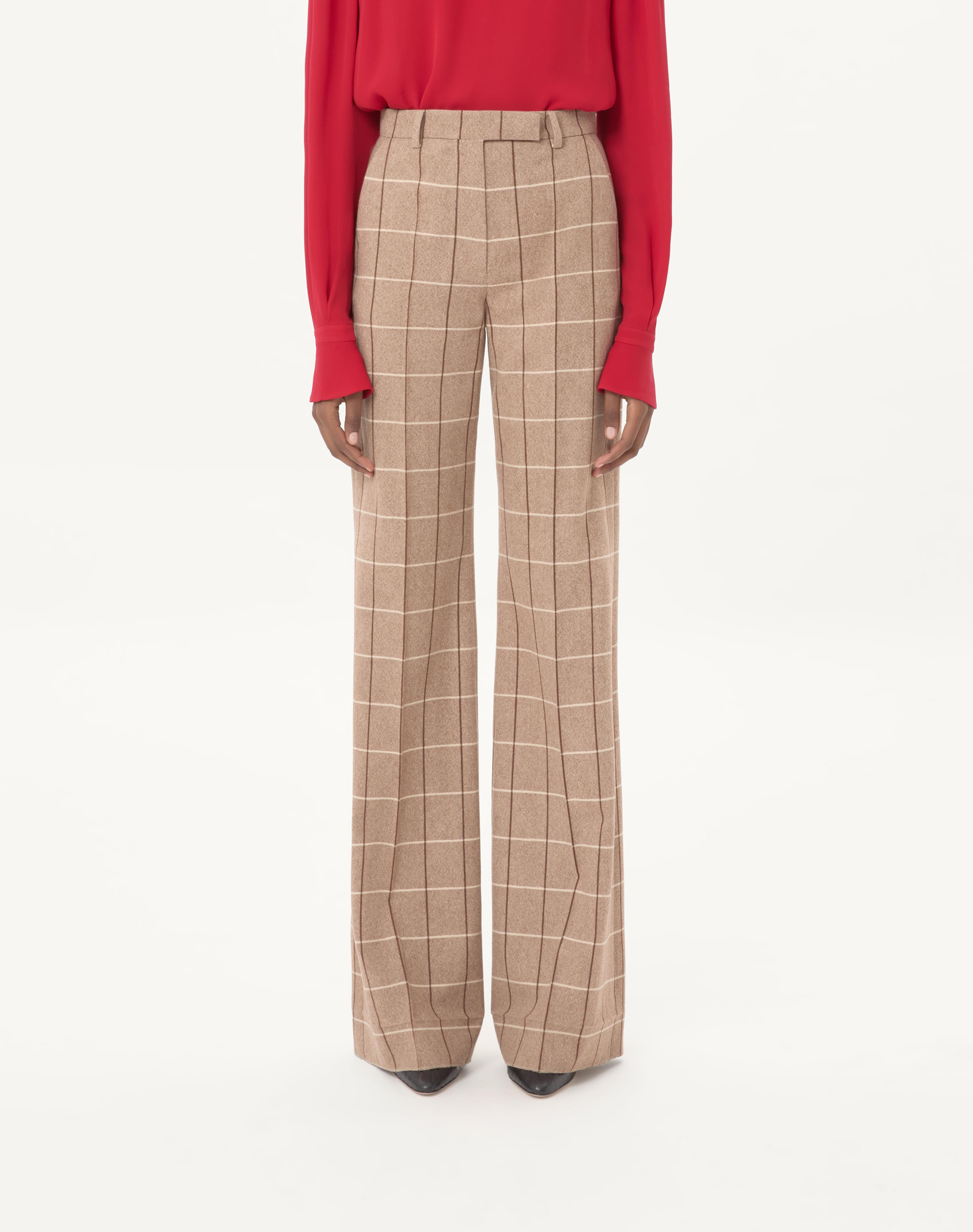 WOOL PANTS WITH WINDOWPANE CHECK PATTERN - 3